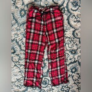 Victoria’s Secret red plaid lace detail pajama pants size XS